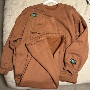 Daily Drills Oversized Fleece Crew and Fleece Wide leg Sweatpant